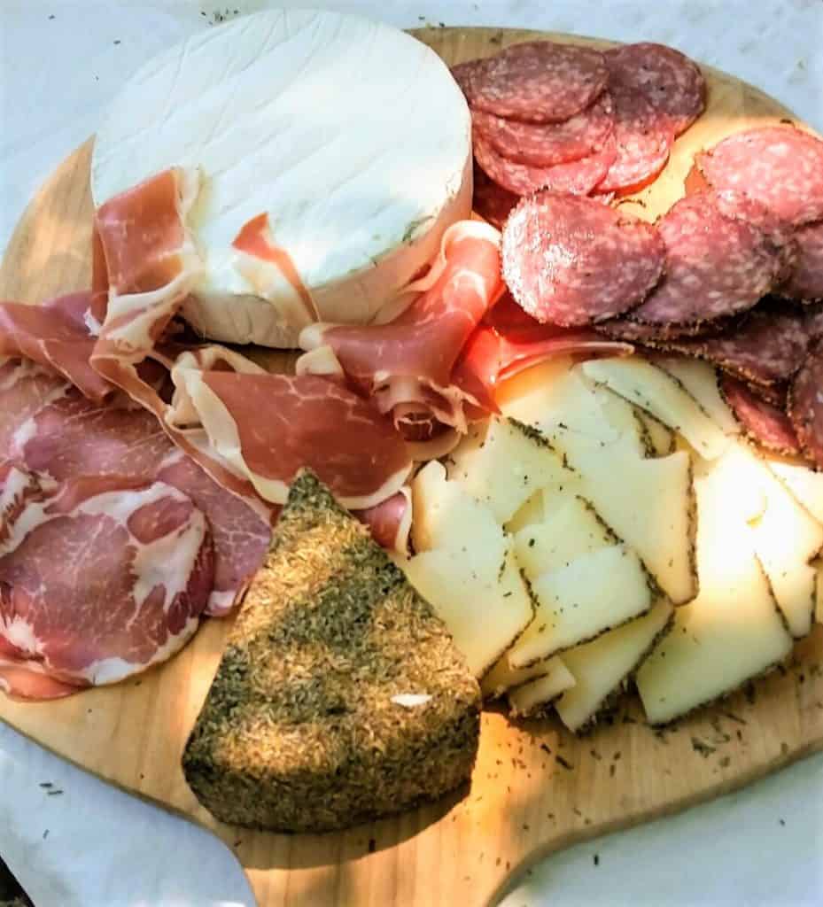Cheese and Meat Board - Learn More at Me And My Traveling Hat Blog