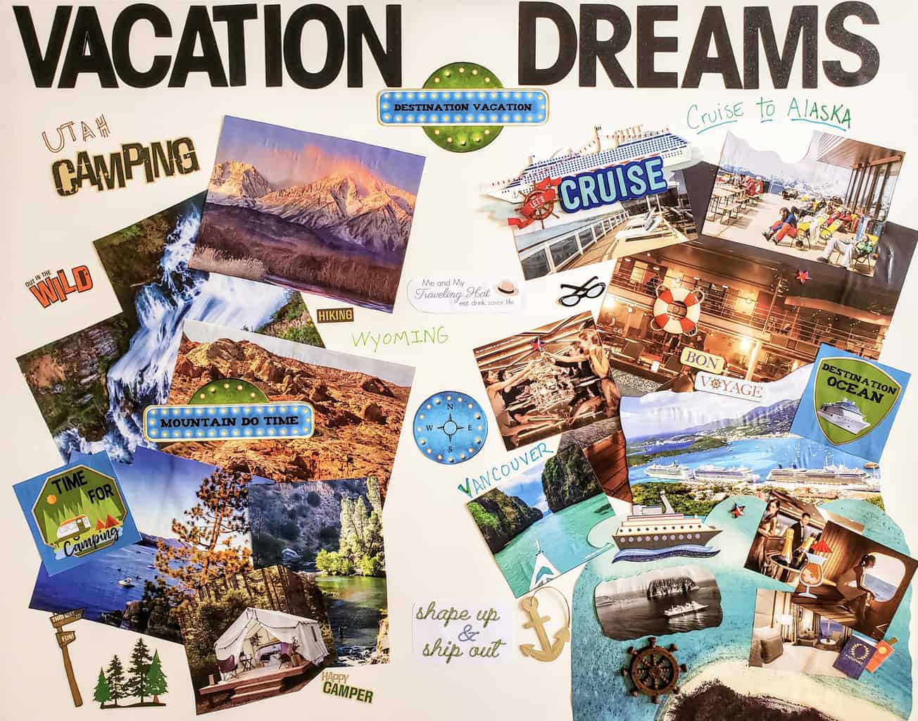 travel vision board pictures